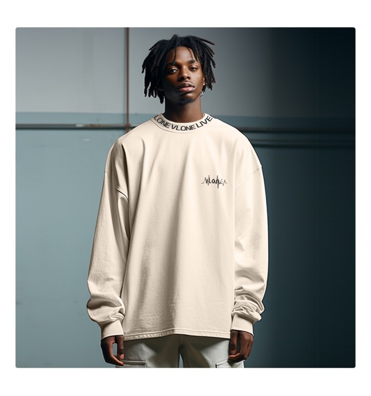 Лонгслив VLONE ECG BEIGE