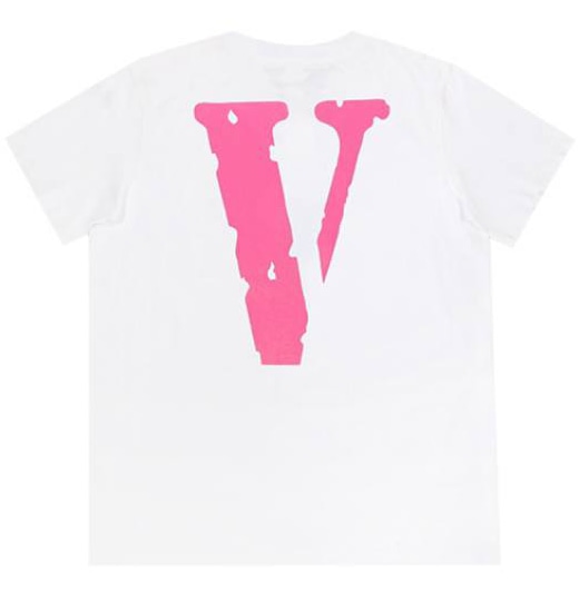 Футболка VLONE PINK Logo WHITE