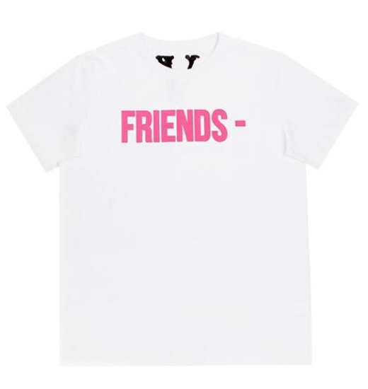 Футболка VLONE PINK FRIENDS- WHITE