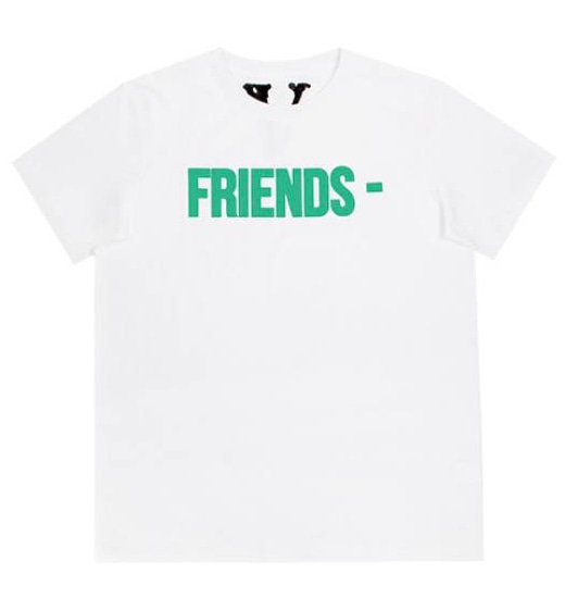 Футболка VLONE GREEN FRIENDS- WHITE 