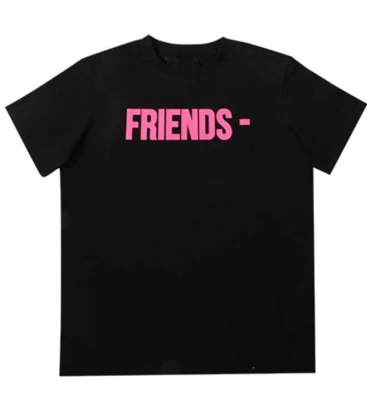 Футболка VLONE PINK FRIENDS- BLACK